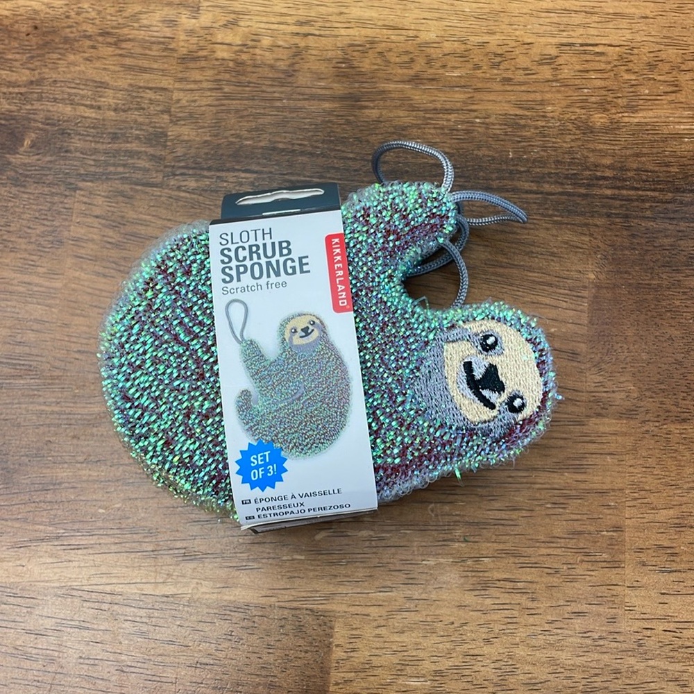 Sloth Scrub Sponge Set of 3